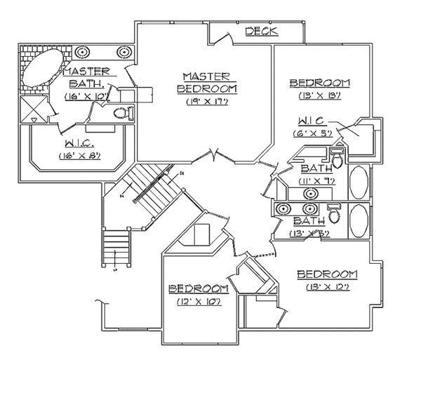 Home Plan - Country Floor Plan - Upper Floor Plan #945-58