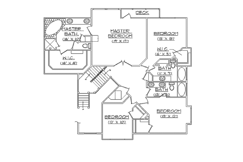 Home Plan - Floor Plan - Upper Floor for Country House Plan #945-58 - 6 bed, 5.5 bath
