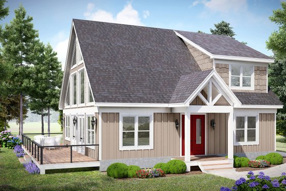 Exterior - Front Elevation for Southern House Plan #932-1217 - 4 bed, 3.5 bath