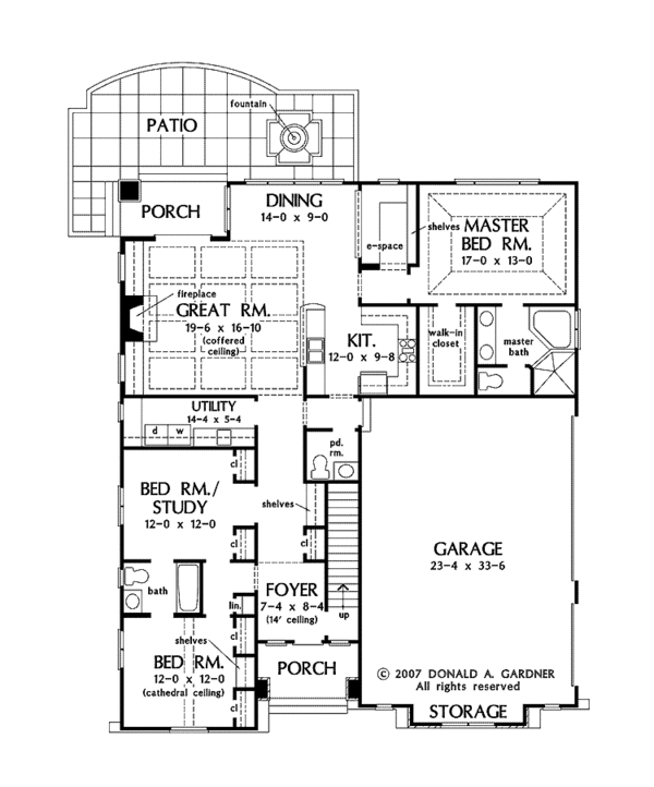 Architectural House Design - European Floor Plan - Main Floor Plan #929-830