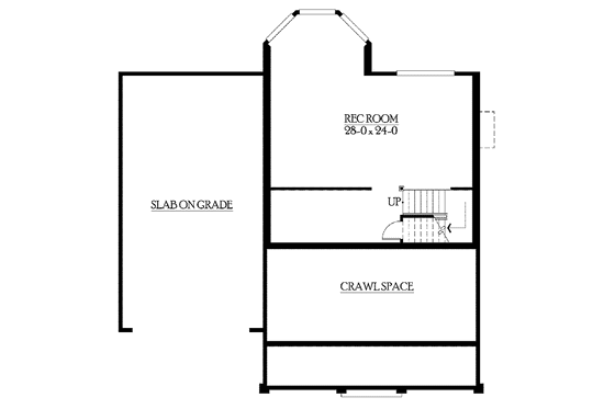 Floor Plan - Lower Floor for Traditional House Plan #132-379 - 4 bed, 2.5 bath