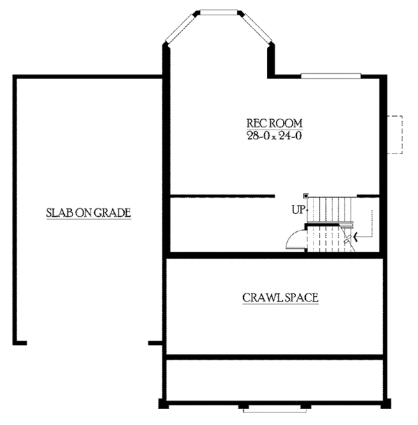 Architectural House Design - Traditional Floor Plan - Lower Floor Plan #132-379