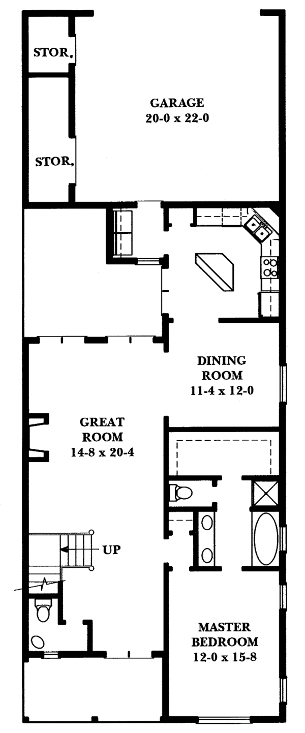 House Plan Design - Country Floor Plan - Main Floor Plan #1047-4