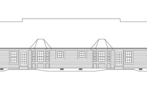 Exterior - Rear Elevation for Colonial House Plan #57-636 - 4 bed, 4 bath