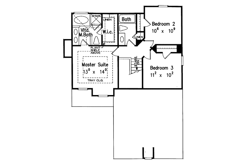 Dream House Plan - Floor Plan - Upper Floor for Country House Plan #927-758 - 3 bed, 2.5 bath