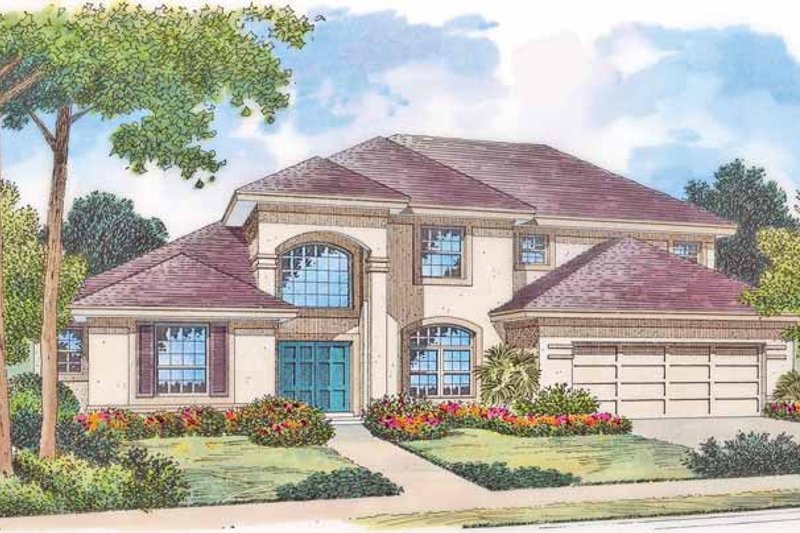 Home Plan - Mediterranean Exterior - Front Elevation Plan #417-767