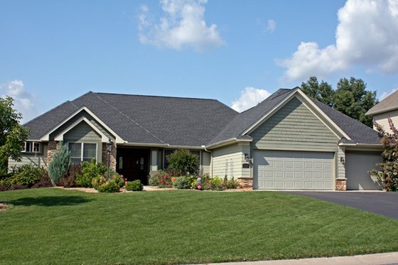 Exterior - Front Elevation for Ranch House Plan #51-497 - 3 bed, 2.5 bath