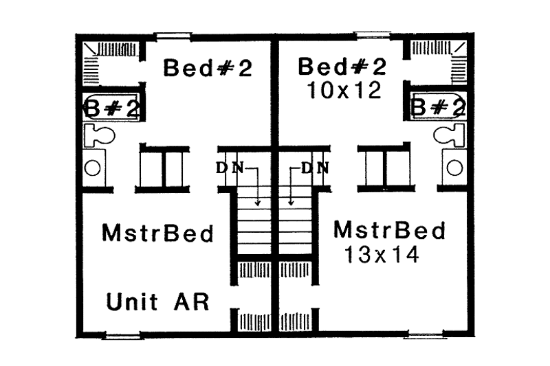 Dream House Plan - Floor Plan - Upper Floor for Contemporary House Plan #310-1139 - 6 bed, 4 bath