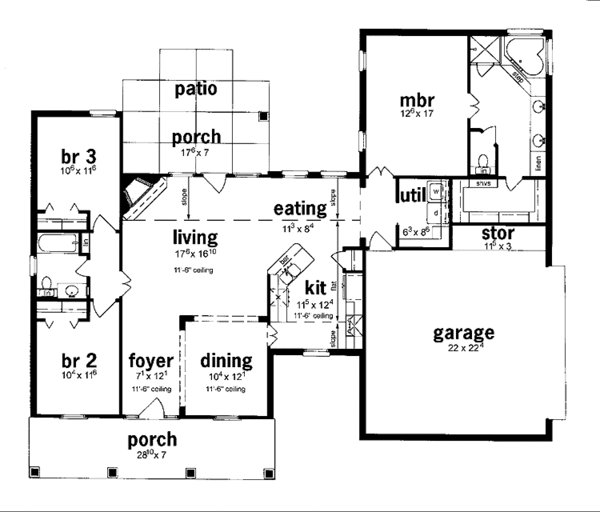 Home Plan - Classical Floor Plan - Main Floor Plan #36-544