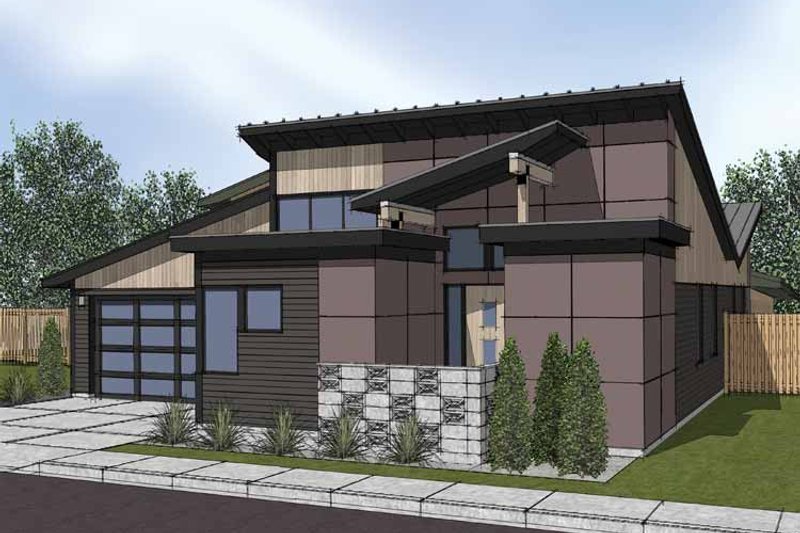 Home Plan - Contemporary Exterior - Front Elevation Plan #569-6