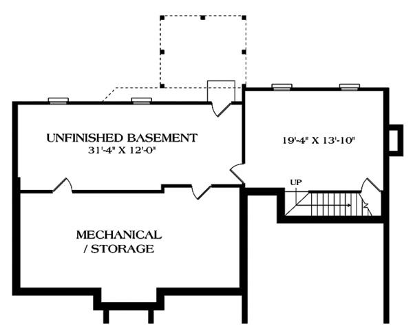 Home Plan - Country Floor Plan - Lower Floor Plan #453-492