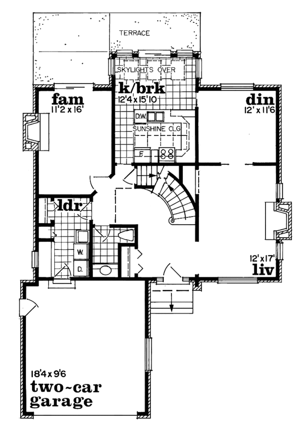 Dream House Plan - Colonial Floor Plan - Main Floor Plan #47-970