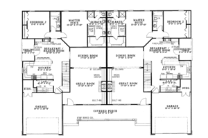 Floor Plan - Main Floor for Traditional House Plan #17-2694 - 6 bed, 6 bath