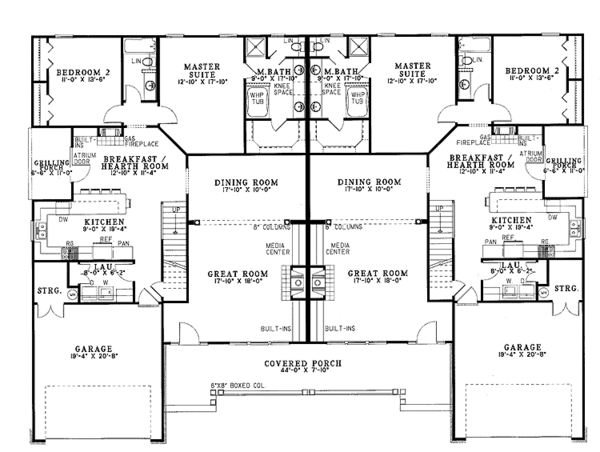 Architectural House Design - Traditional Floor Plan - Main Floor Plan #17-2694