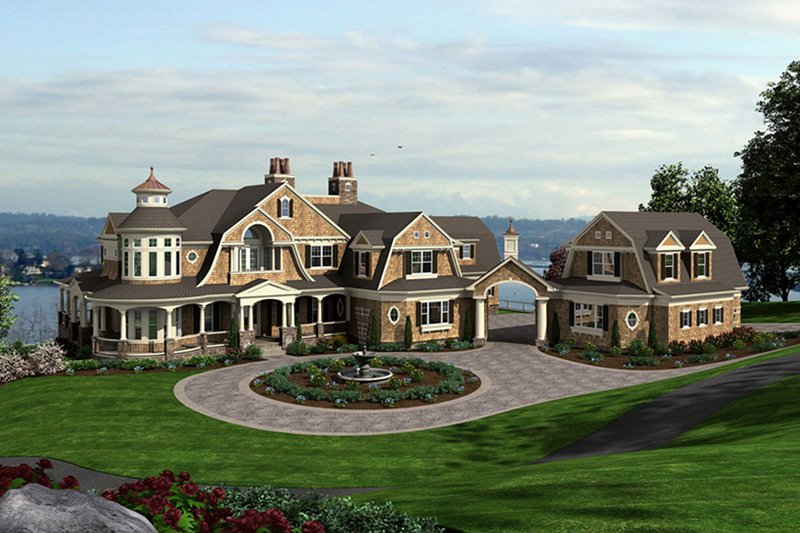 Architectural House Design - Exterior - Front Elevation 3 for Craftsman House Plan #132-565 - 5 bed, 5 bath