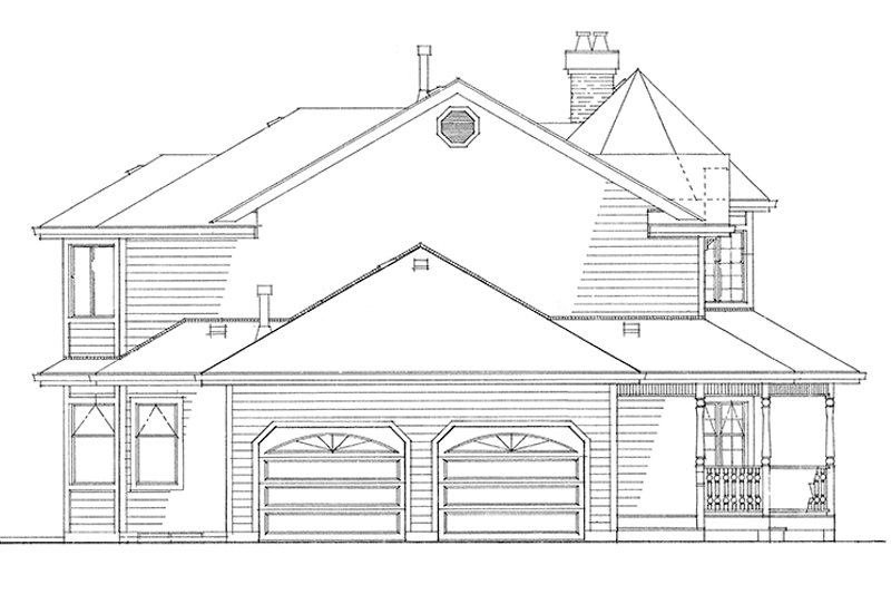 House Blueprint - Exterior - Other Elevation 1 for Victorian House Plan #47-852 - 4 bed, 2.5 bath