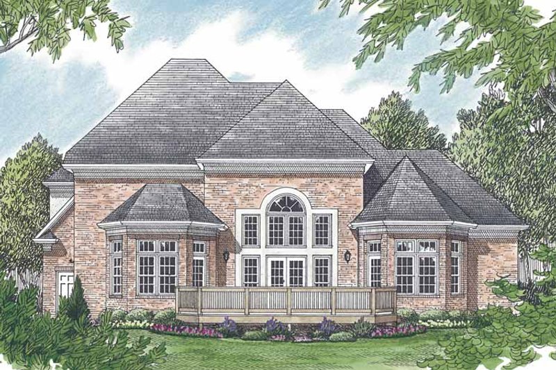 Home Plan - Exterior - Rear Elevation for Traditional House Plan #453-516 - 4 bed, 3.5 bath