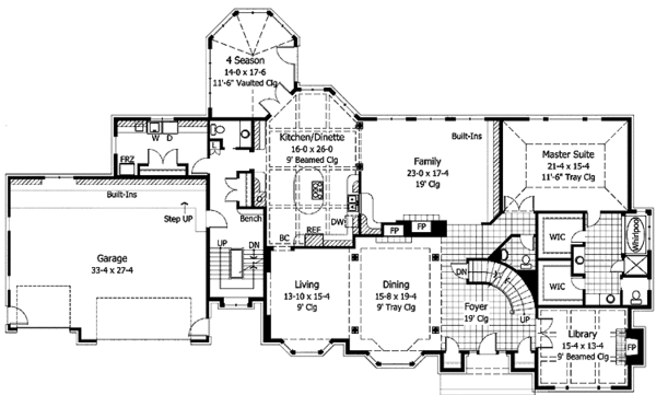 Home Plan - Traditional Floor Plan - Main Floor Plan #51-795