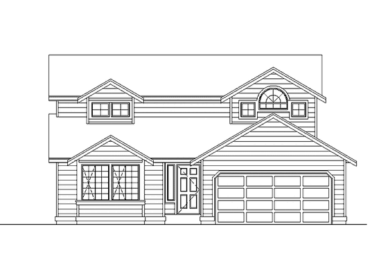 Exterior - Front Elevation 3 for Contemporary House Plan #951-14 - 4 bed, 2.5 bath