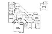 European Style House Plan - 4 Beds 3 Baths 3374 Sq/Ft Plan #411-609 