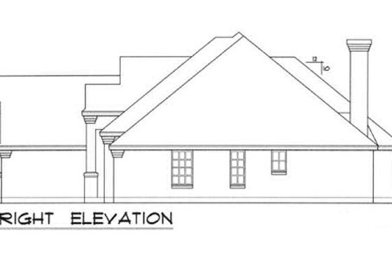 Exterior - Other Elevation 1 for European House Plan #40-194 - 3 bed, 2 bath