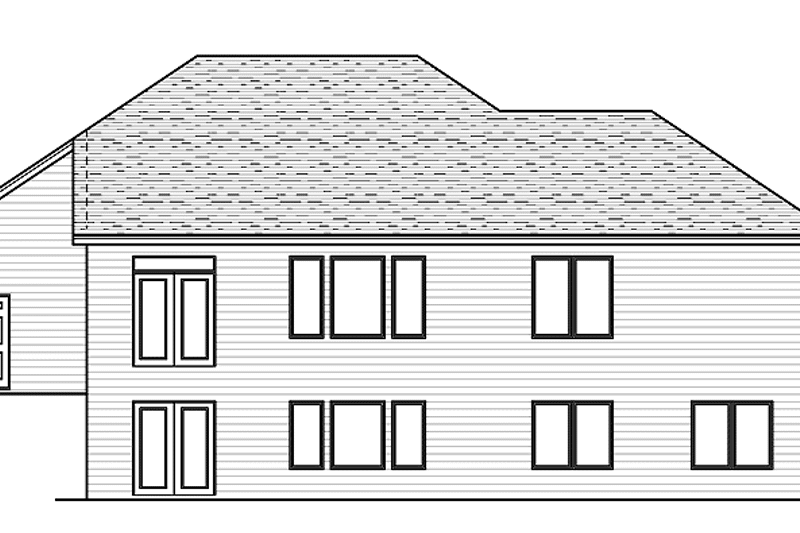 Dream House Plan - Exterior - Rear Elevation for European House Plan #51-597 - 3 bed, 2 bath