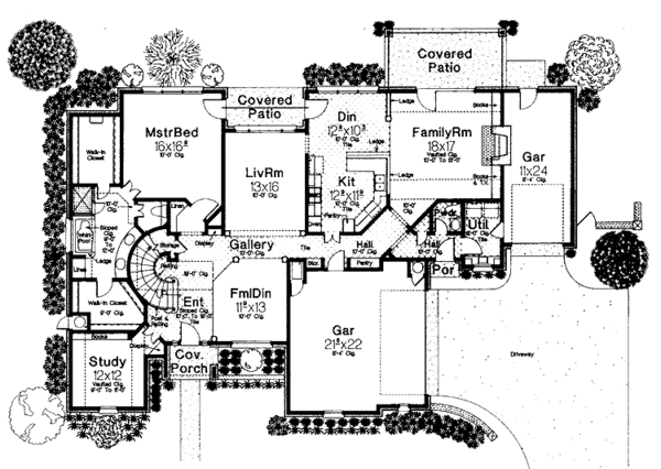 Dream House Plan - Country Floor Plan - Main Floor Plan #310-1213
