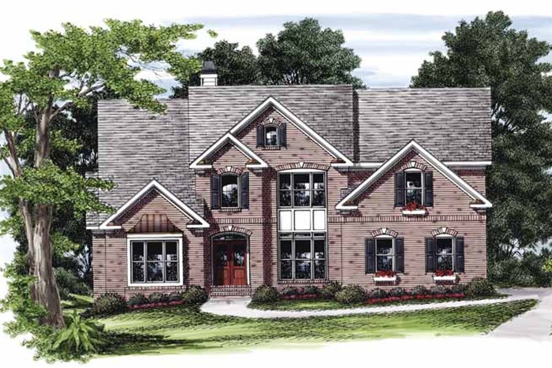 Architectural House Design - Colonial Exterior - Front Elevation Plan #927-825