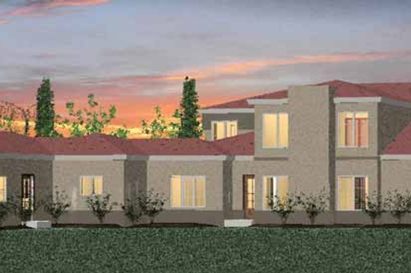House Blueprint - Exterior - Rear Elevation for Mediterranean House Plan #937-16 - 5 bed, 4 bath