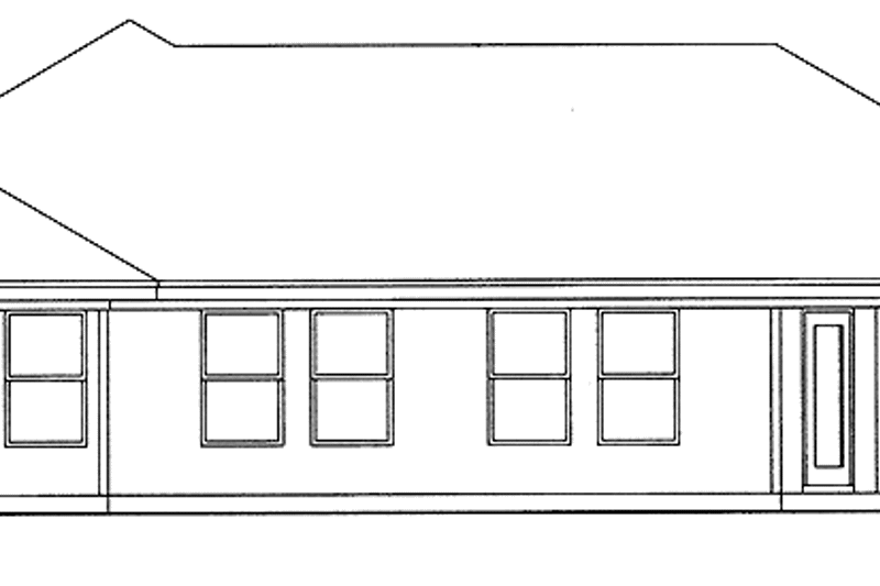 Home Plan - Exterior - Rear Elevation for Ranch House Plan #946-12 - 2 bed, 2 bath