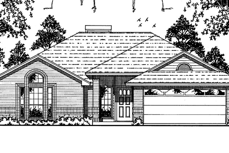 House Blueprint - Traditional Exterior - Front Elevation Plan #42-667
