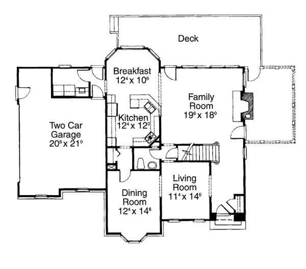 House Plan Design - Country Floor Plan - Main Floor Plan #429-213