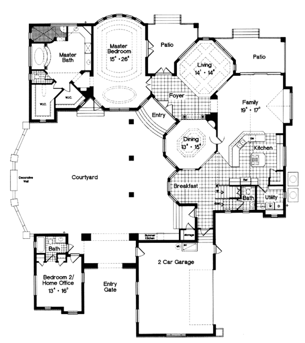 Architectural House Design - Country Floor Plan - Main Floor Plan #417-661