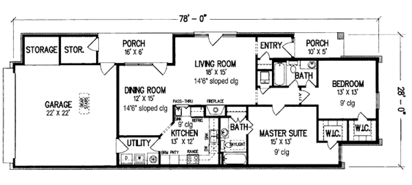 House Plan Design - Traditional Floor Plan - Main Floor Plan #45-545