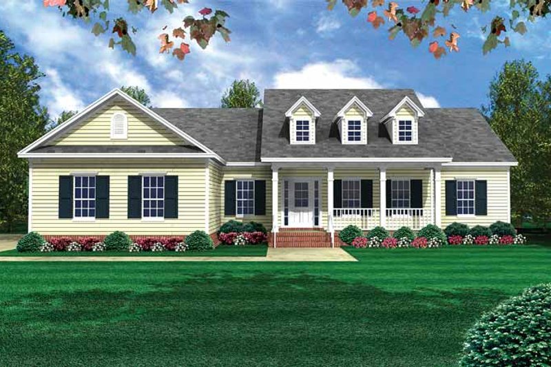 Home Plan - Country Exterior - Front Elevation Plan #21-405