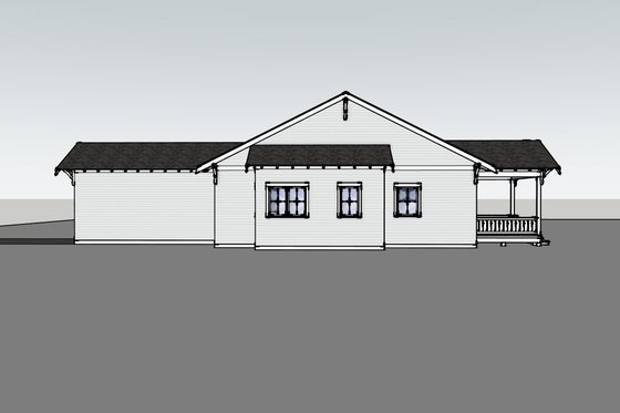 Exterior - Other Elevation 3 for Bungalow House Plan #1105-18 - 2 bed, 1 bath