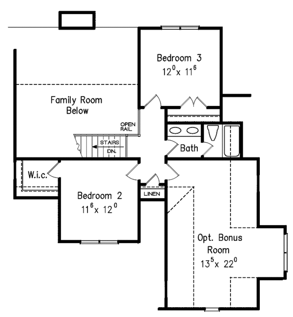 House Design - European Floor Plan - Upper Floor Plan #927-360