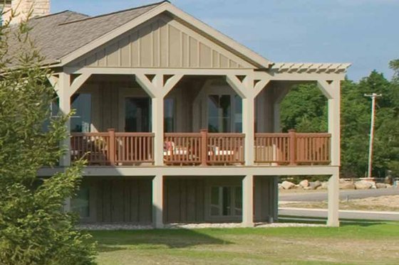 Exterior - Rear Elevation for Traditional House Plan #928-115 - 2 bed, 2 bath
