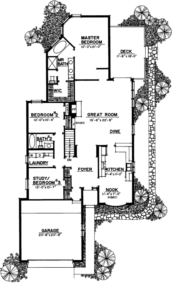 House Plan Design - Country Floor Plan - Main Floor Plan #1016-46