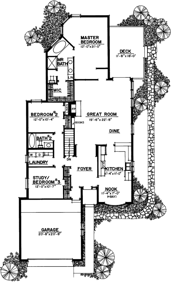 Architectural House Design - Country Floor Plan - Main Floor Plan #1016-46