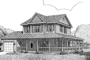 Victorian Style House Plan - 3 Beds 1.5 Baths 1399 Sq/Ft Plan #11-237 