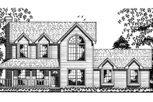 Architectural House Design - Exterior - Front Elevation for Country House Plan #42-703 - 3 bed, 2.5 bath