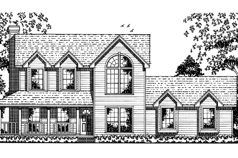 Home Plan - Country Exterior - Front Elevation Plan #42-703