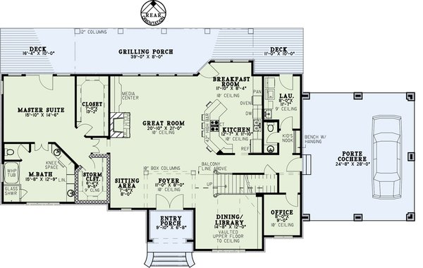 Traditional Floor Plan - Main Floor Plan #17-2851