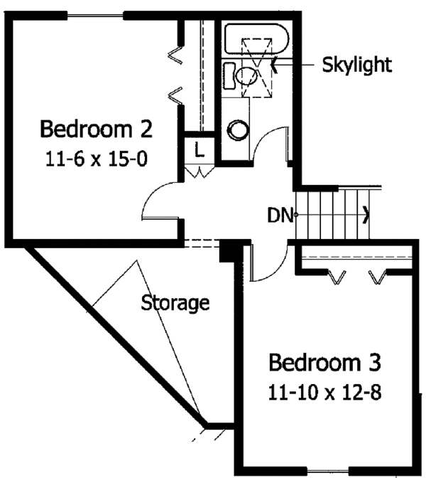 Home Plan - Traditional Floor Plan - Upper Floor Plan #51-831