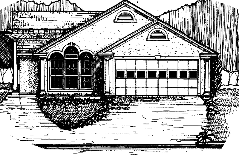 Dream House Plan - Exterior - Front Elevation 3 for European House Plan #30-310 - 3 bed, 2 bath