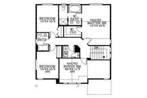 Floor Plan - Other Floor for Traditional House Plan #53-579 - 3 bed, 2.5 bath