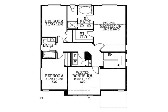 Floor Plan - Other Floor for Traditional House Plan #53-579 - 3 bed, 2.5 bath