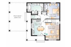 Floor Plan - Main Floor for Traditional House Plan #23-2546 - 2 bed, 2.5 bath