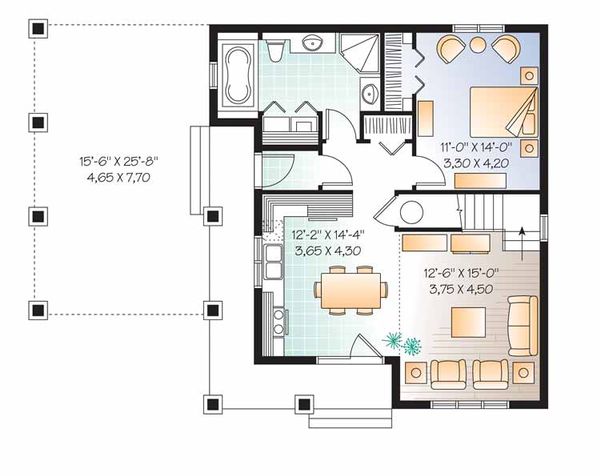 House Design - Traditional Floor Plan - Main Floor Plan #23-2546
